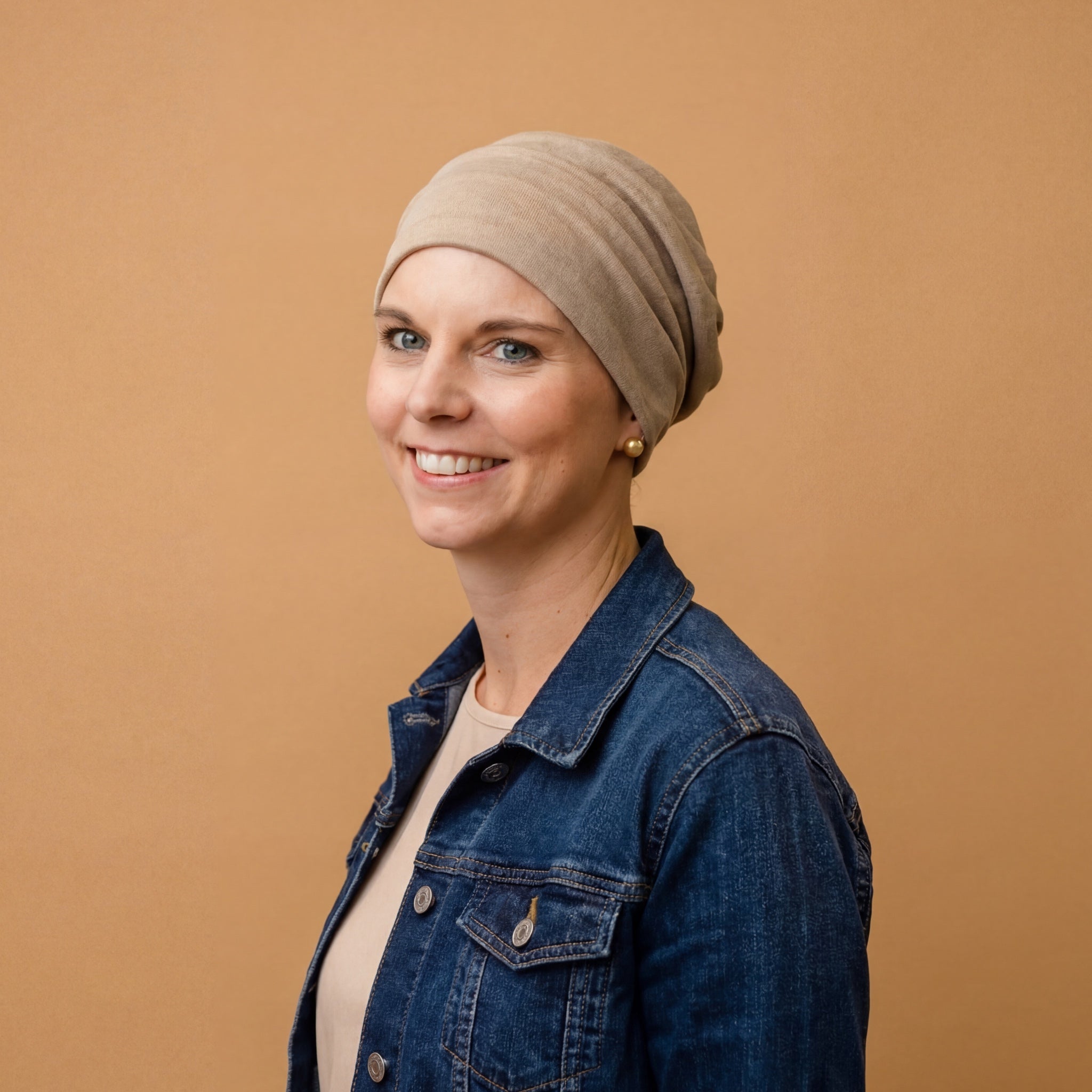 RRby 6Q-Beanie Steingrau