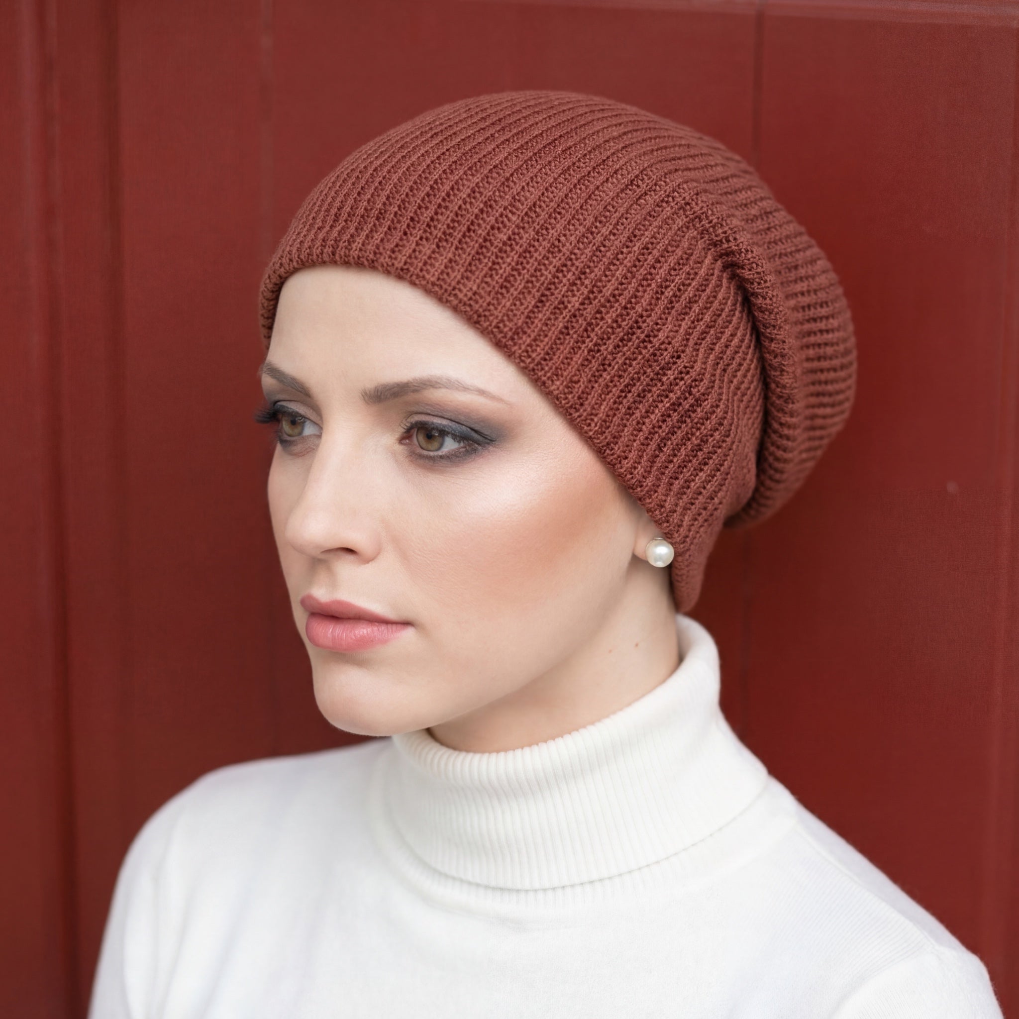 RRby 6Q-Beanie Peach Winter