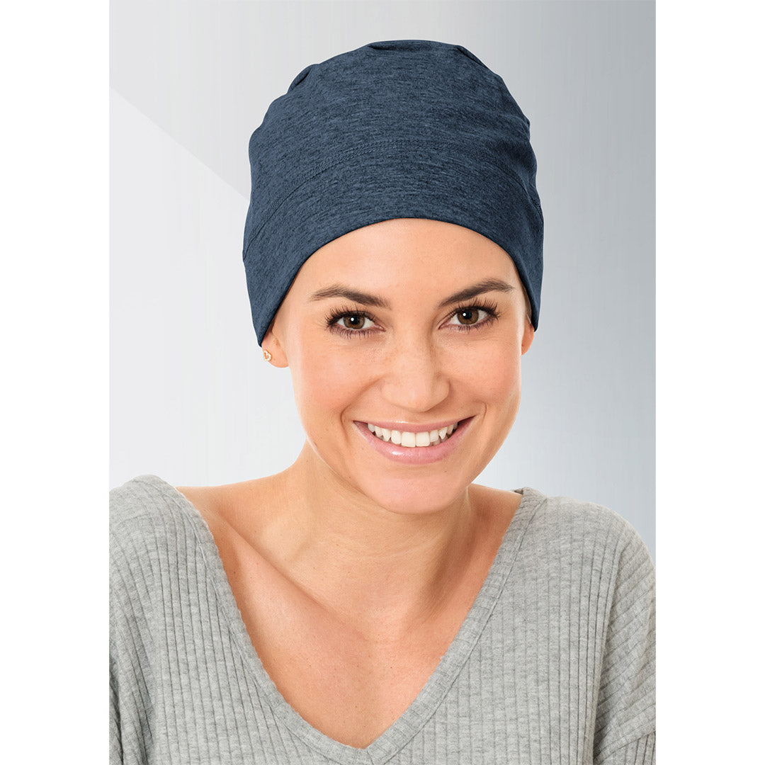 Soft Cap Jeansblau Melange